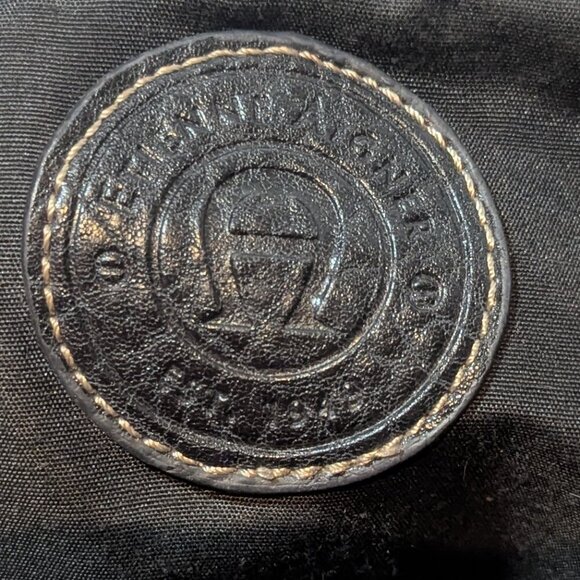 Etienne Aigner Core Collection Black Fabric Leather Logo Handbag Purse 57628 - Picture 8 of 11